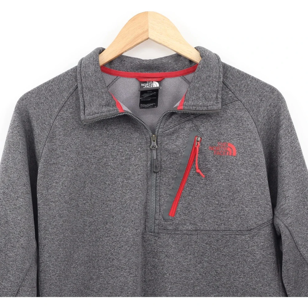 The North Face Men's Canyonlands Grey 1/4 Zip Pullover Sweatshirt Sz M